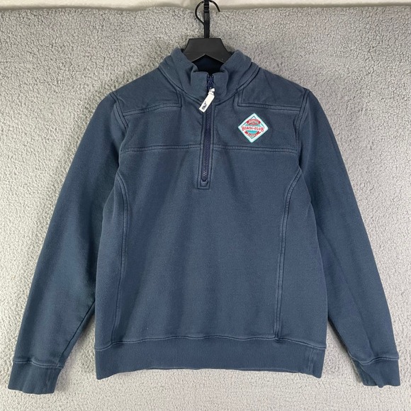 Vineyard Vines Disney Parks Beach Club Quarter Zip‎ Pullover Navy Blue Womens M - Picture 5 of 11